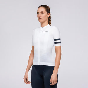 Solid Womens Avant Cycling Jersey White by Suarez