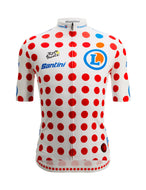 Official 2025 Tour de France Fan Line KOM Mens Polka Dot Jersey by Santini