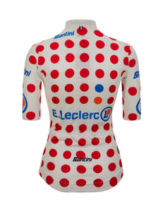 Official 2025 Tour de France Femmes Avec Zwift Womens Polka Dot Jersey by Santini