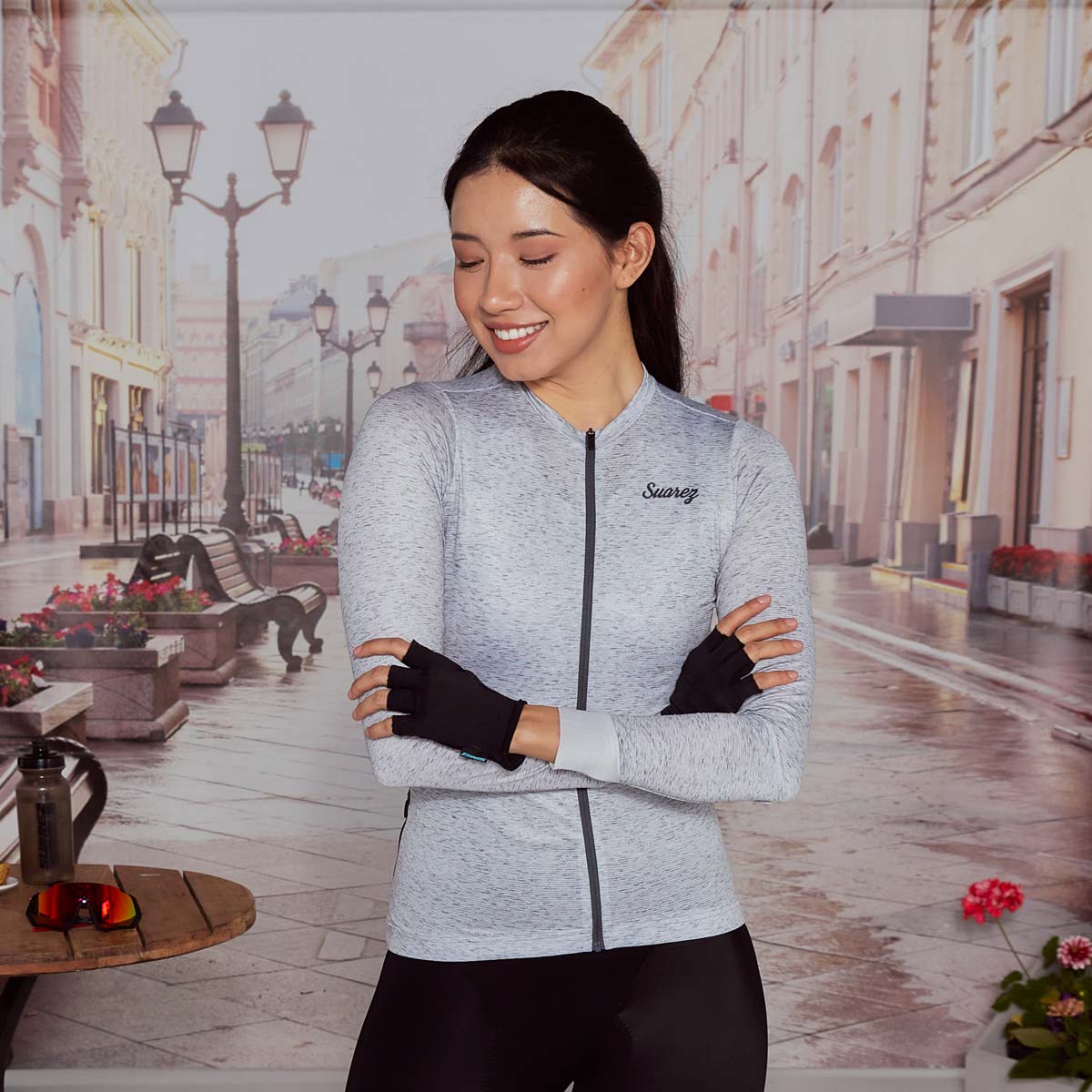 Sage Womens Avant Long Sleeve Cycling Jersey by Suarez