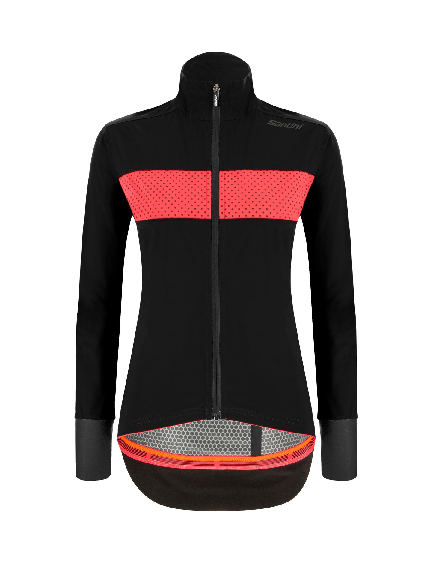 GUARD MERCURIO - Cycling RAIN JACKET Black / Pink by Santini