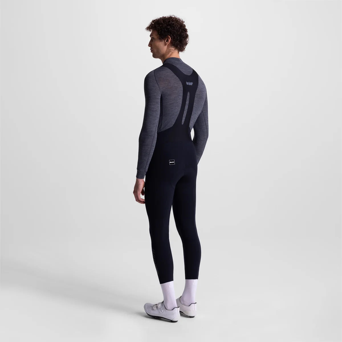Santini Unico Edge 7/8 Bib Tights Black - Men