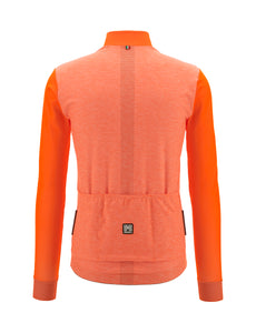 Colore Puro Long Sleeve Jersey - Flouro Orange by Santini