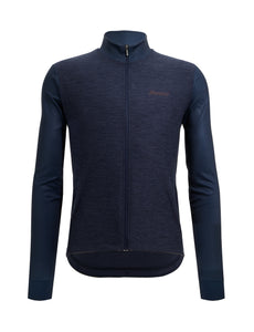 Colore Puro Long Sleeve Jersey - Navy Blue by Santini