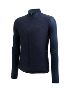 Colore Puro Long Sleeve Jersey - Navy Blue by Santini