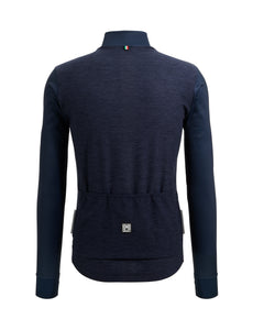 Colore Puro Long Sleeve Jersey - Navy Blue by Santini