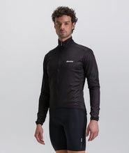 Nebula Packable Winter Cycling Jacket Black by Santini