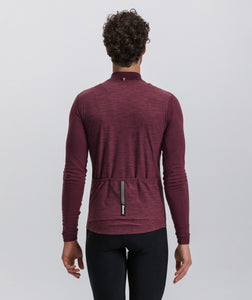 Pure Long Sleeve Jersey - Burgundy by Santini