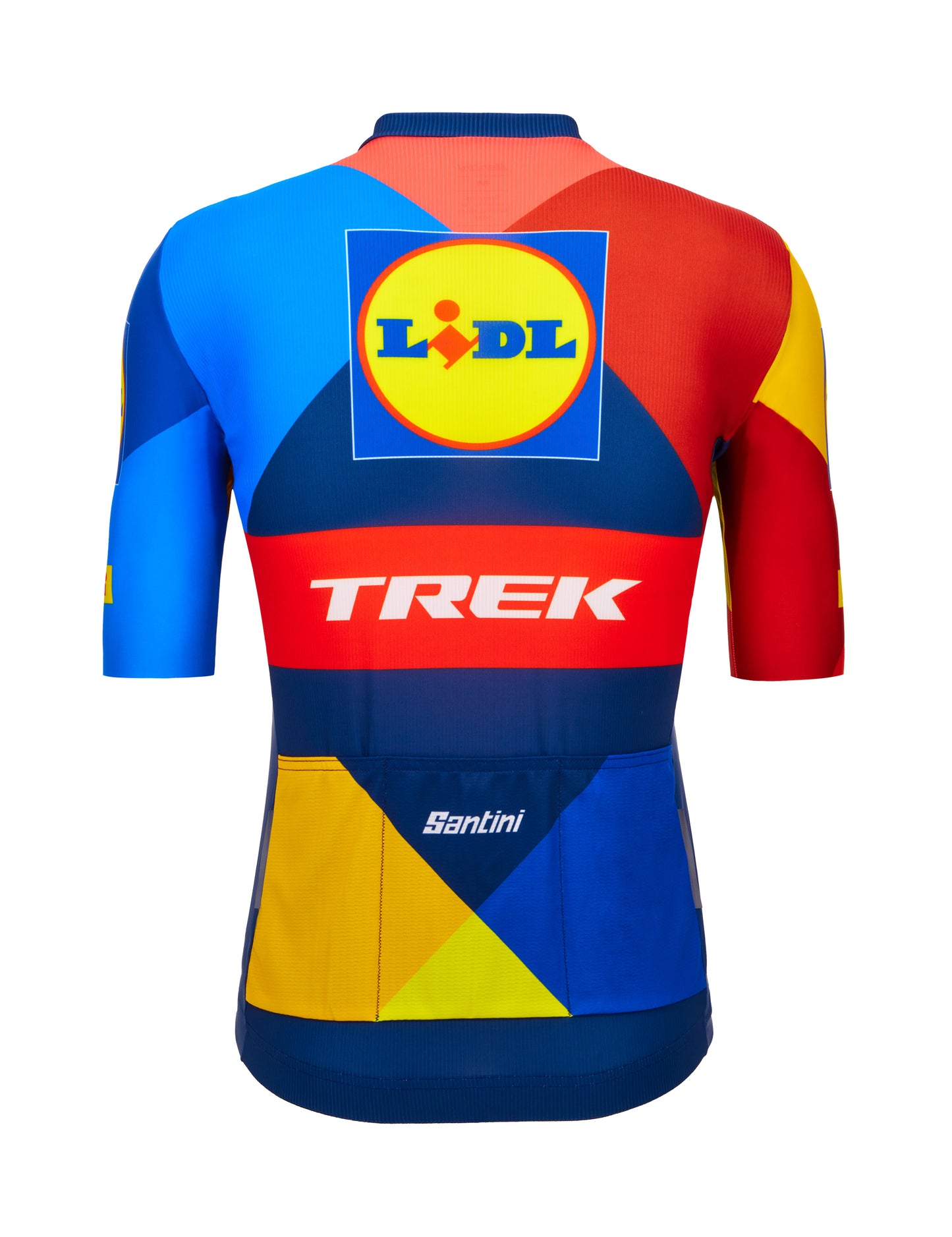 Official 2024 Lidl-Trek Short Sleeve Mens Fan Line Cycling Jersey by Santini