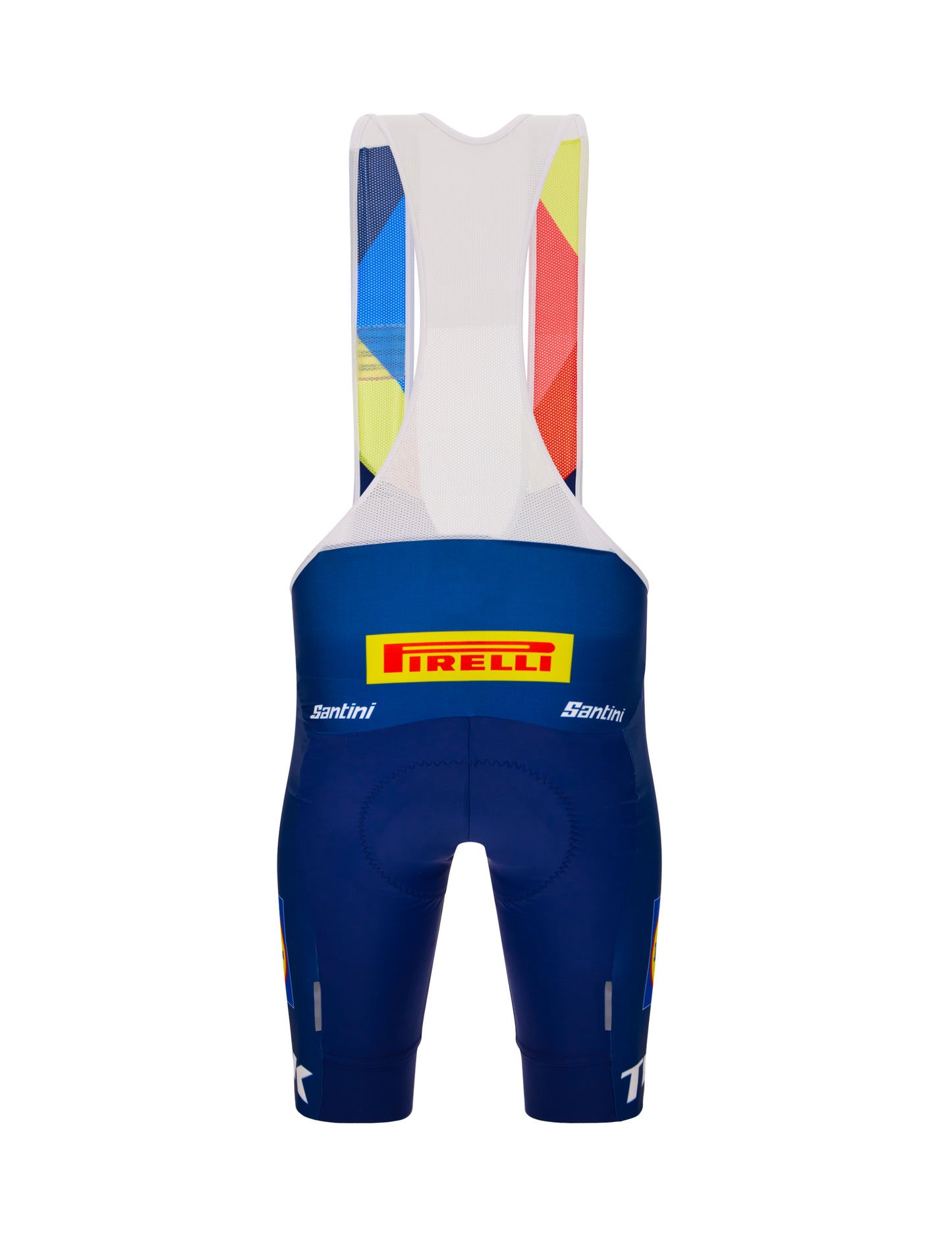 Official 2024 Lidl-Trek Team Mens Fan Line Bib Short Navy by Santini
