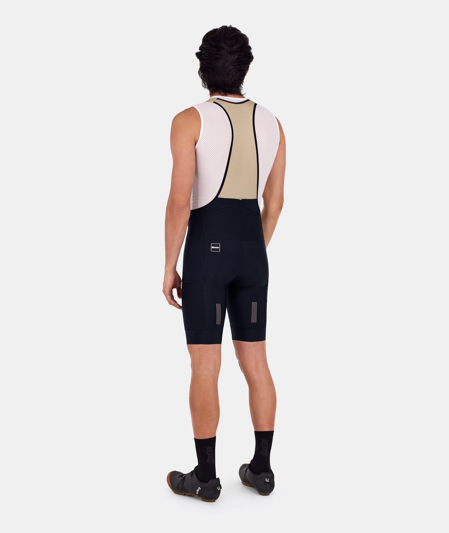 Mens Cargo Bibshorts Black by Santini