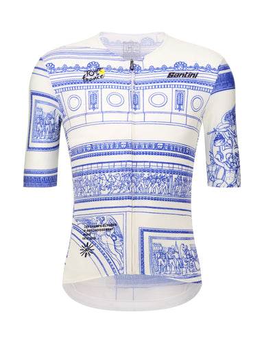 Official 2025 Tour de France Arrivee ARC DE TRIOMPHE Mens Jersey by Santini