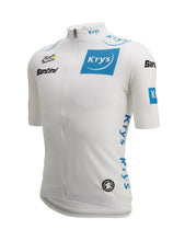 Official 2022-23 Tour de France Fan Line Best Young Rider Mens White Jersey by Santini