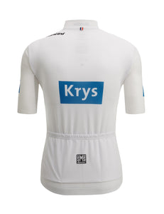 Official 2022-23 Tour de France Fan Line Best Young Rider Mens White Jersey by Santini