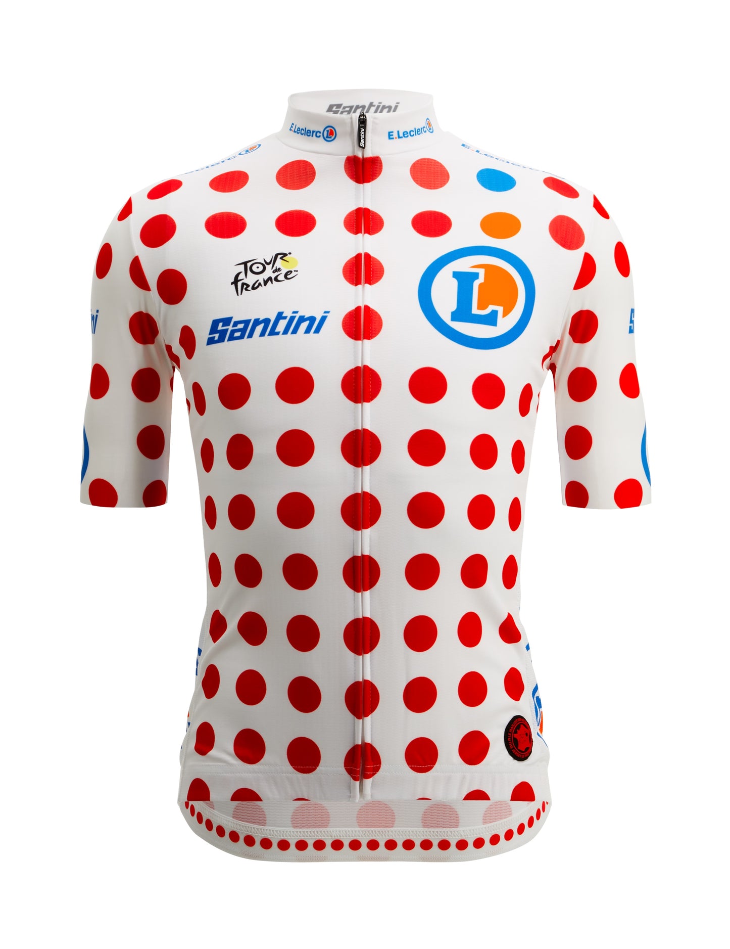 Official 2022-23 Tour de France Fan Line KOM Mens Polka Dot Jersey by Santini