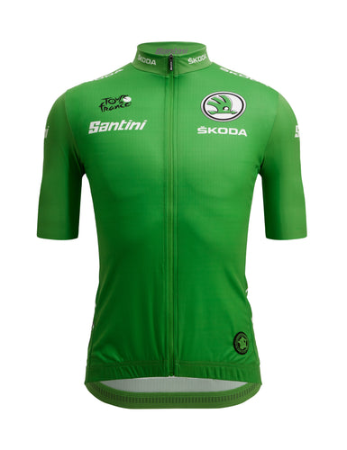 Official 2022 Tour de France Fan Line Sprint Points Leader Mens Green Jersey by Santini