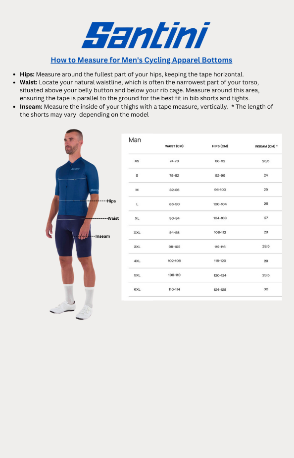 SANTINI - KICKOFF - MEN'S BIB SHORTS
