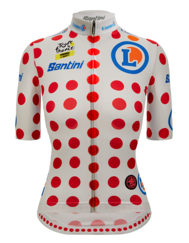 Official Tour de France Fan Line Womens Polka Dot KOM Leaders Jersey