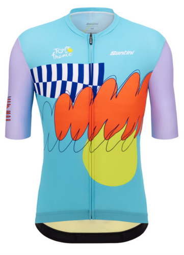 Official 2024 Tour de France Nice Stage 21 Mens Smart Jersey by Santini