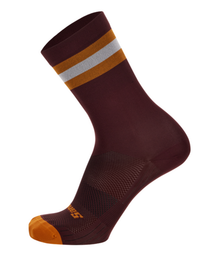 Bengal High Profile Cycling Socks Burgundy by Santini