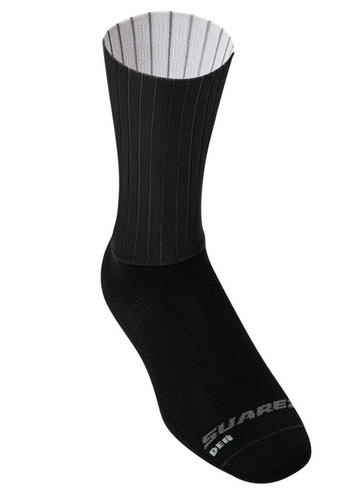 Aero 2.3 Cycling Socks High Profile 7 inch in Black by Suarez