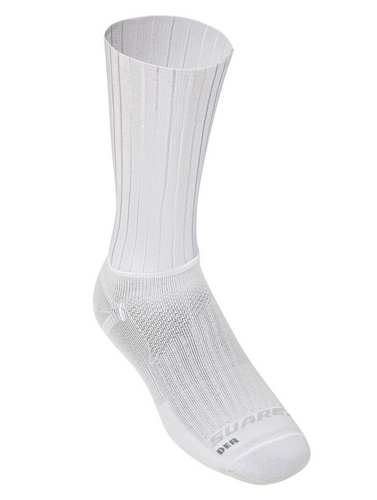 Aero 2.3 Cycling Socks High Profile 7 inch in White by Suarez