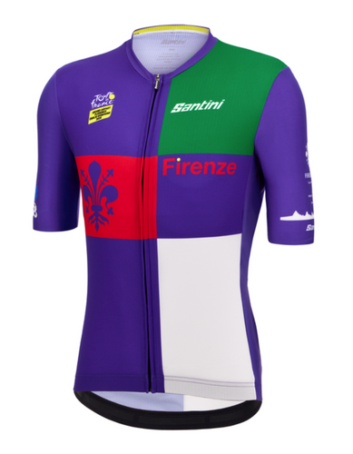 Official 2024 Tour de France Firenze Stage 1 Mens Smart Jersey by Santini