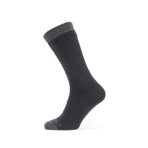 Wiveton Waterproof Warm Weather Mid Sock Black/Grey by Sealskinz