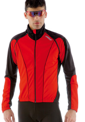 Dash Windproof Cycling Jacket/Vest with Removable Sleeves Red by GSG