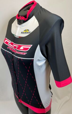 BioCeramic Diamond Womens Short Sleeve Jersey Pink/Black by GSG