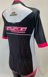 BioCeramic Diamond Womens Short Sleeve Jersey Pink/Black by GSG