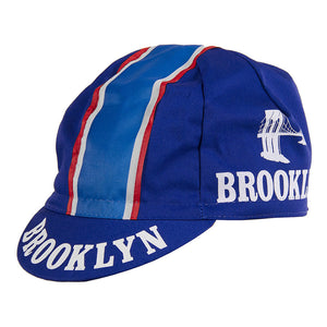 Brooklyn Cycling Cap in Blue - Made in Italy by Apis