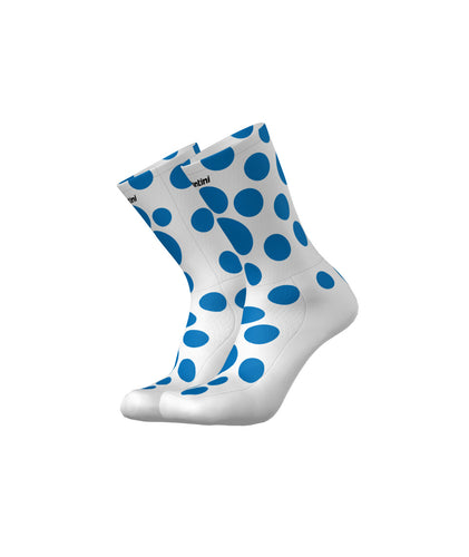 Official 2025 La Vuelta Espana Polka Dot KOM Climbers Socks by Santini
