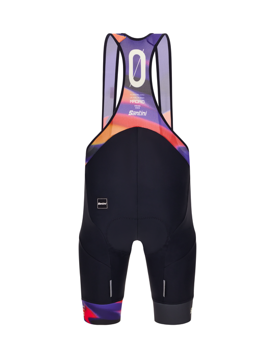 Official 2024 La Vuelta Madrid Km Cero Stage 21 Mens Bibshort by Santini