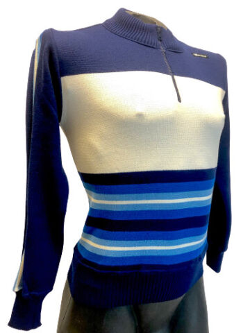 Mistral Vintage Italian Wool Blend Sweater Blue (no pockets) by