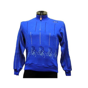 Aprica Vintage Italian Wool Blend Sweater Blue by Santini Cycling
