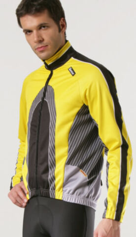 Sole Windproof Thermal Cycling Jacket Yellow by Santini