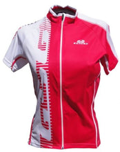 Stripe Womens Short Sleeve Cycling Jersey Pink by GSG