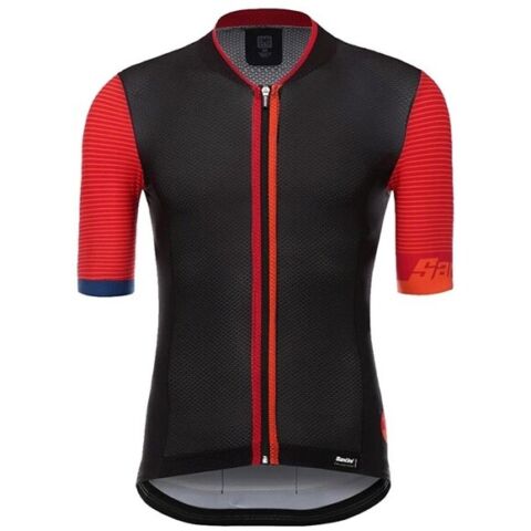 Tono 2.0 Men's Short Sleeve Jersey in Black/Red by Santini