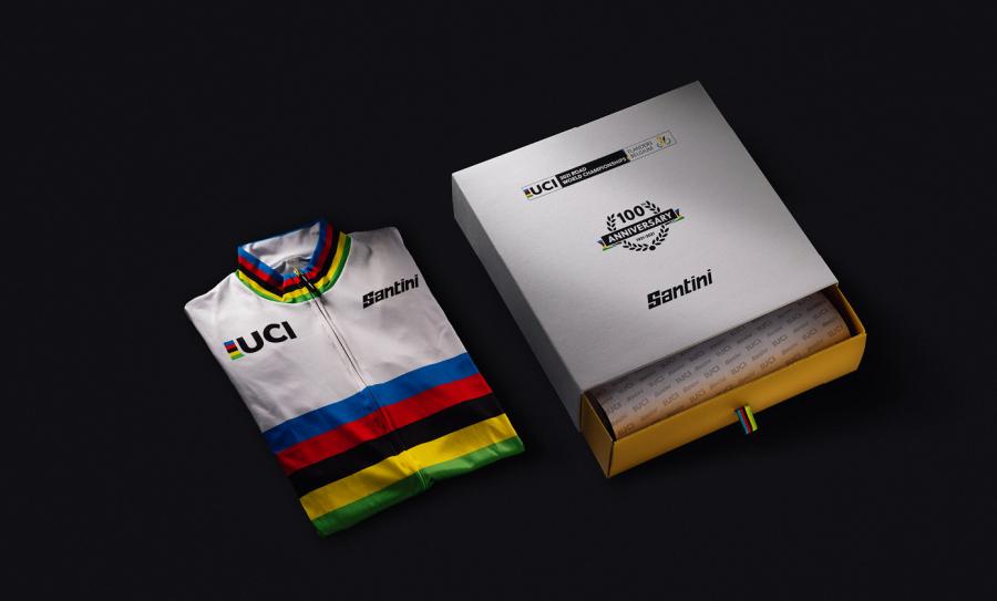 UCI 100 Years Limited Edition Gold World Champion Jersey by Santini