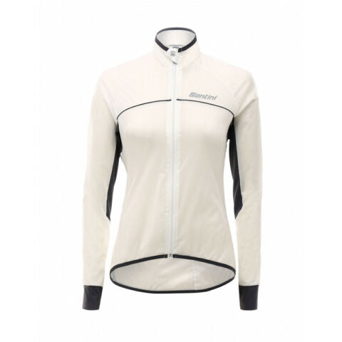 Virgo Womens Rain Jacket White/Grey by Santini