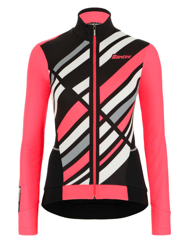 Coral Raggio Jersey by Santini in Pink | Cento Cycling