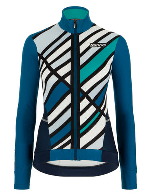 Coral Raggio Jersey by Santini in Teal | Cento Cycling