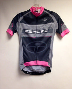 Poly Womens Short Sleeve Cycling Jersey Pink /Grey by GSG – Cento Cycling