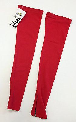 No Logo Super Roubaix Cycling Leg Warmers in Red by GSG