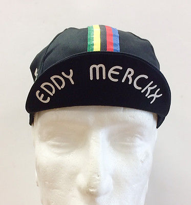 Eddy Merckx Vintage Cycling Cap in Black by Apis