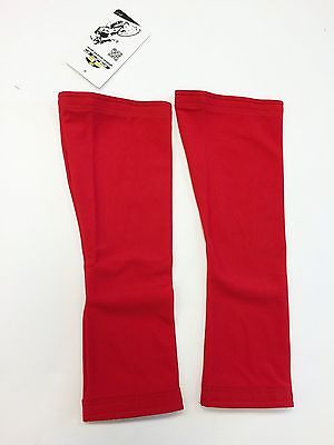 No Logo Super Roubaix Cycling Knee Warmers in Red by GSG