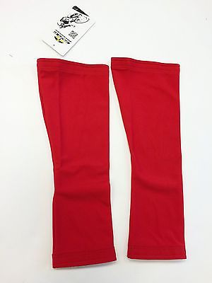 No Logo Super Roubaix Cycling KNEE WARMERS in Red - by GSG