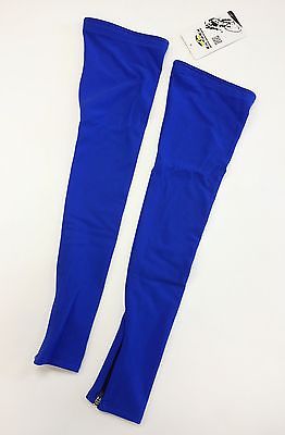No Logo Super Roubaix Cycling Leg Warmers in Royal Blue by GSG