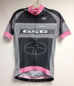 Interpower Womens Cycling Short Sleeve Jersey Pink/Grey by GSG